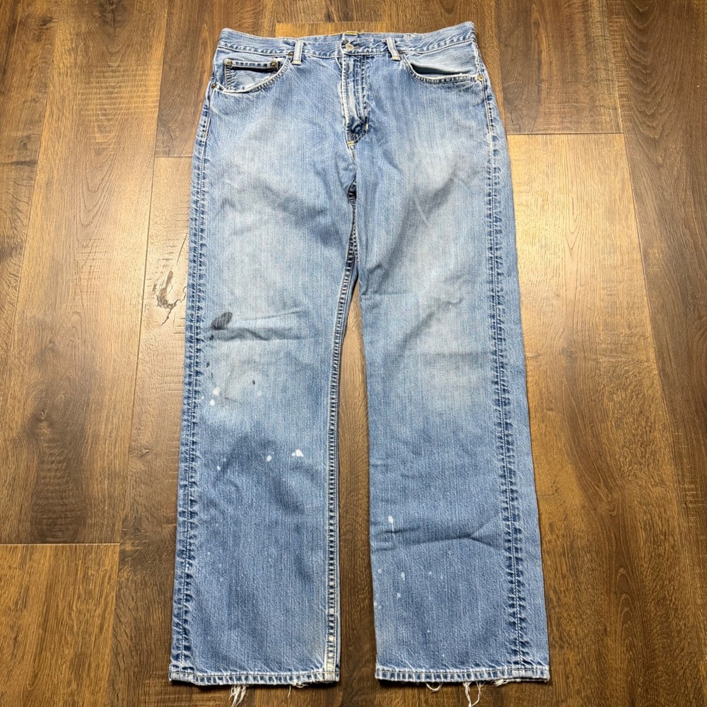 Vintage Y2K Polo Jeans Co Ralph Lauren Mens Paint Distressed Jeans 34x30 Faded